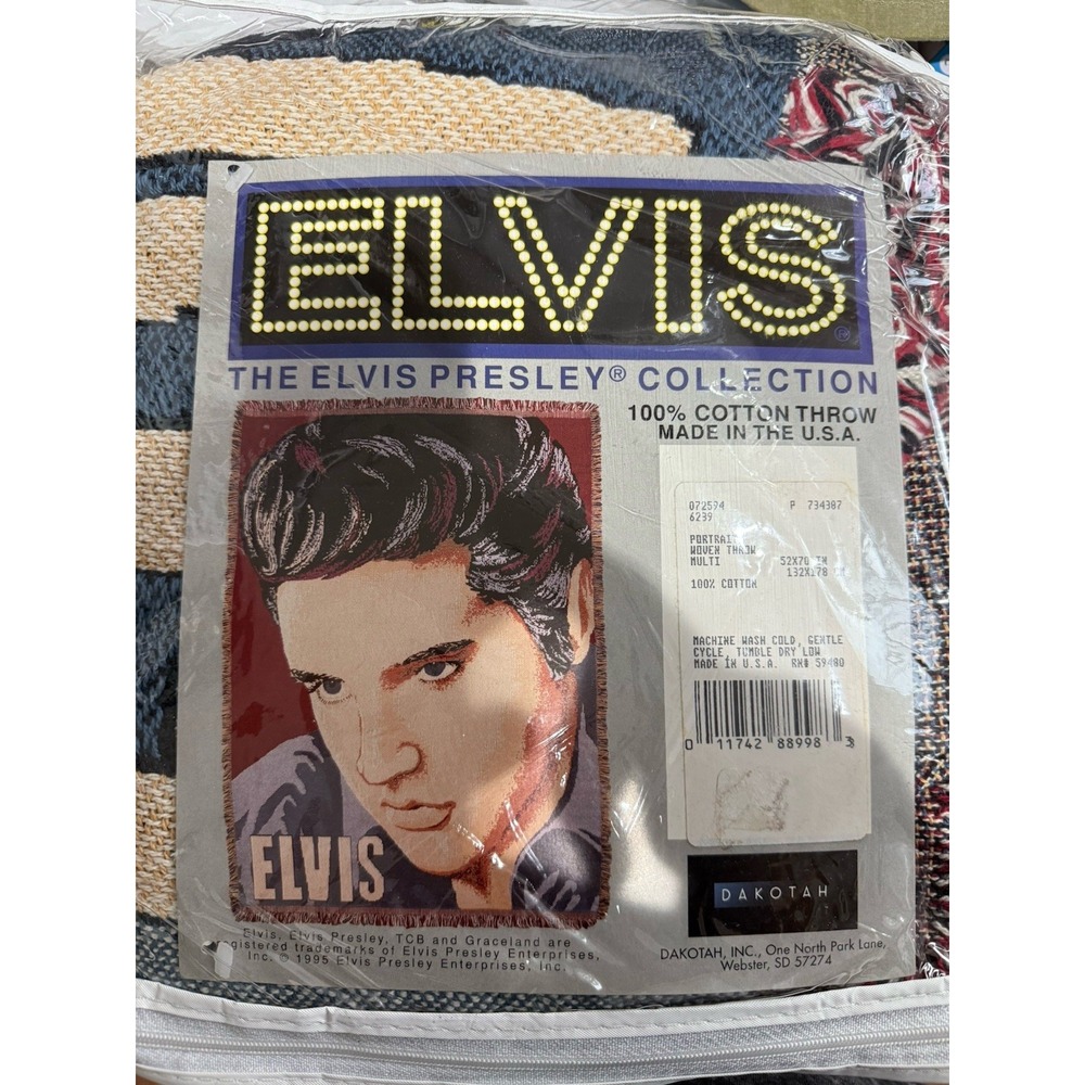 1995 Dakotah Elvis Presley Blanket Throw 52x70 in  BRAND‎ NEW
